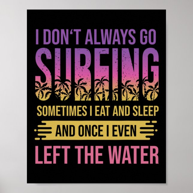 Affiche Citation de surfeur pour la planche à voile et le  (Devant)