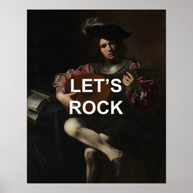 Affiche Citation de texte amusant + peinture de Lute de la (Devant)