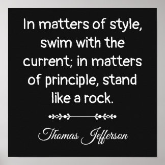 Affiche Citation de Thomas Jefferson -- Tenir ferme comme