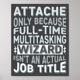 Affiche Citation de titre de poste de magicien - Drôle d'a