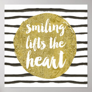 Affiche Citation de typographie de lettres d'or inspiratio