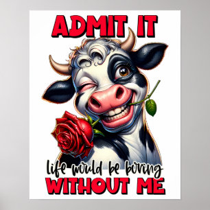 Affiche Citation De Vache Drôle Dit Witty