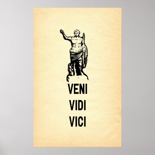 Affiche Citation de Veni Vidi Vici Julius Caesar (Devant)