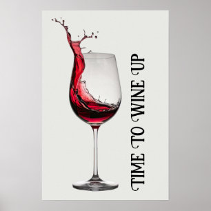 Affiche Citation de verre à vin