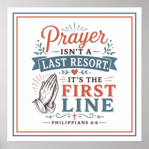 Affiche Citation de verset biblique La prière n'est pas un