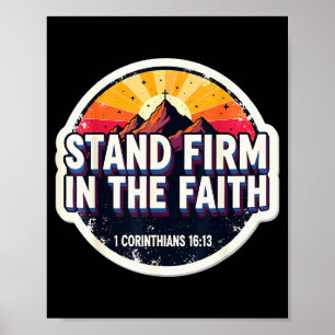 Affiche Citation de verset de la Bible chrétienne Tenez fe