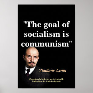 Affiche Citation de Vladimir Lénine sur le socialisme et l
