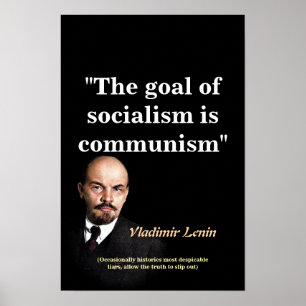 Affiche Citation de Vladimir Lénine sur le socialisme et l