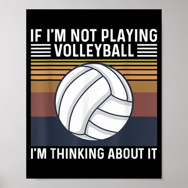 Affiche Citation de volleyball pour un joueur de volleybal (Devant)