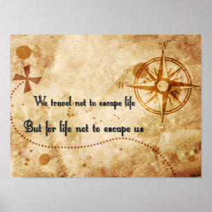 Affiche Citation de voyage