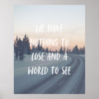 Citation de voyage Motivation Rose Grey Nature Pho