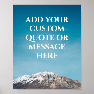 Affiche Citation de voyage motivationnelle personnalisée