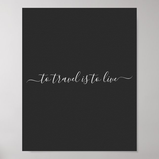 Affiche Citation De Voyage Simple - Le Voyage Est Vivre (Devant)
