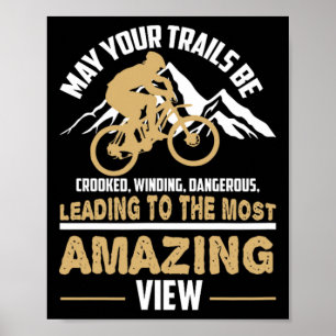 Affiche Citation de VTT Que Vos Sentiers Soient Tortueux W