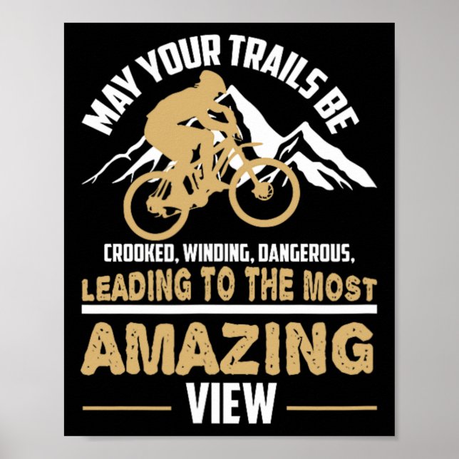 Affiche Citation de VTT Que Vos Sentiers Soient Tortueux W (Devant)