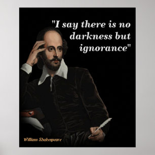 Affiche Citation De William Shakespeare Sur L'Ignorance