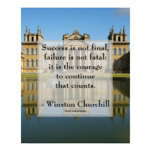 Citation de Winston Churchill ; Succès Palais de B