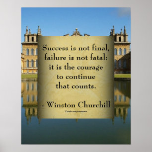 Affiche Citation de Winston Churchill ; Succès Palais de B