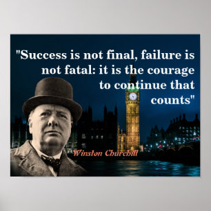 Affiche Citation De Winston Churchill Sur Le Courage