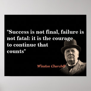 Affiche Citation De Winston Churchill Sur Le Courage
