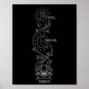 Affiche Citation de Yoga Spirituel Fleur de Lotus et Art d