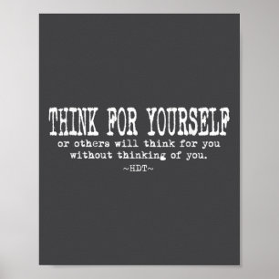 Affiche Citation d'eau de motivation - Pensez pour vous