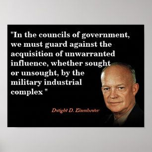 Affiche Citation D'Eisenhower Sur Le Complexe Industriel M