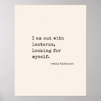Citation d'Emily Dickinson Rétro Machine à Écrire