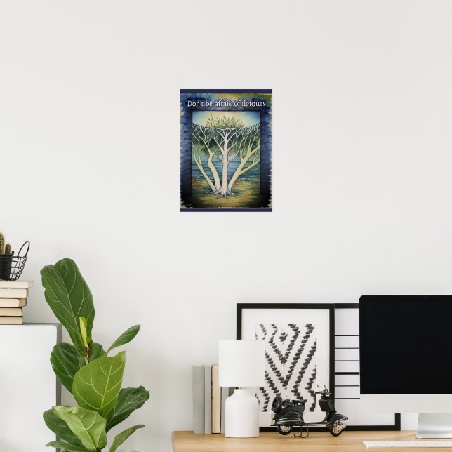Affiche Citation d'encouragement (Bureau à domicile)