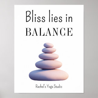 Affiche Citation d'équilibre de yoga Méditation Énergie Pl