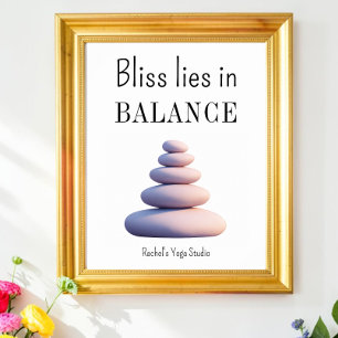 Affiche Citation d'équilibre de yoga Méditation Énergie Pl