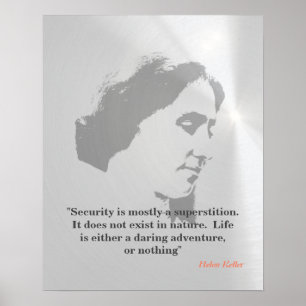 Affiche Citation d'Helen Keller sur la sécurité