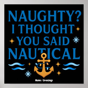 Affiche Citation d'humour nautique Art Citation drôle d'an