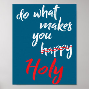 Affiche Citation d'humour saint heureux à faire