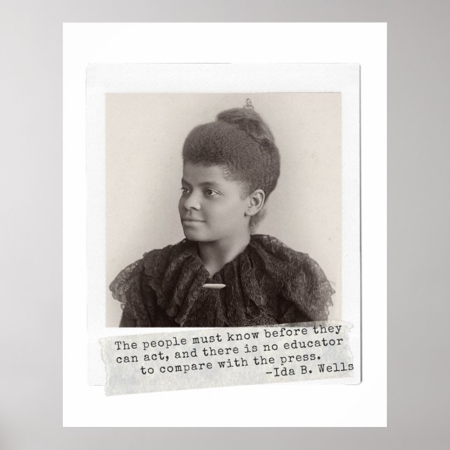 Affiche Citation d'Ida B. Wells - Les grandes femmes noire (Devant)