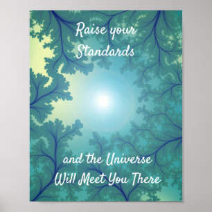 Affiche Citation d'inspiration d'affirmation pour élever v