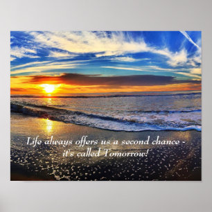 Affiche Citation d'inspiration et de motivation sur l'océa