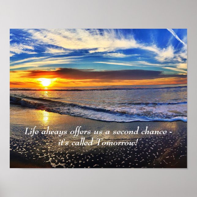 Affiche Citation d'inspiration et de motivation sur l'océa (Devant)