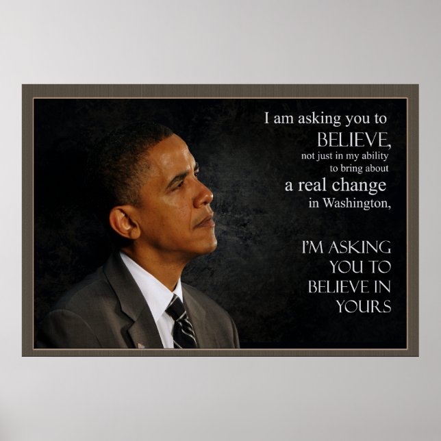 Affiche Citation d'Obama (Devant)