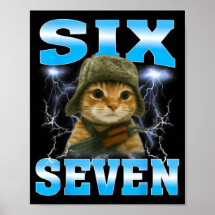 Affiche Citation drôle 67 Chat Mal au ventre Survivant Mèm