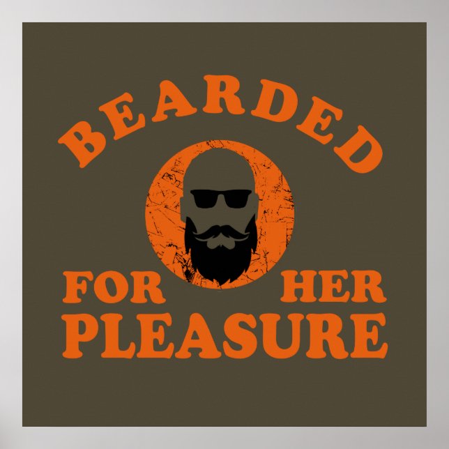 Affiche citation drôle barbu (Devant)