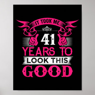 Affiche Citation drôle d'anniversaire 41 ans Graphiques 41