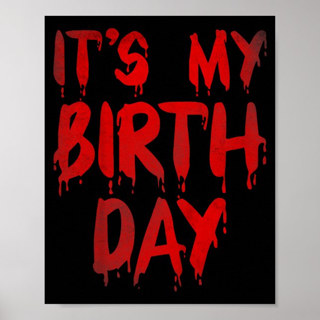 Affiche Citation drôle d'anniversaire d'horreur de décembr (Devant)