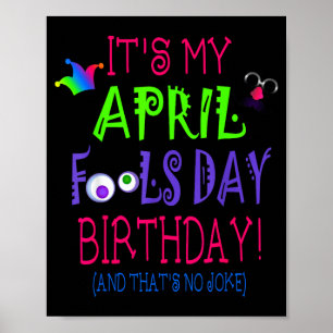 Affiche Citation drôle d'anniversaire du jour des poissons