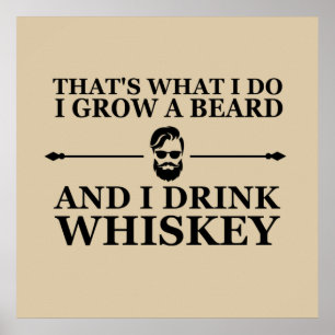 Affiche citation drôle de buveur de whisky