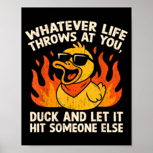 Affiche Citation drôle de canard Blague Citation Humour Mè