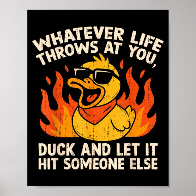 Affiche Citation drôle de canard Blague Citation Humour Mè (Devant)