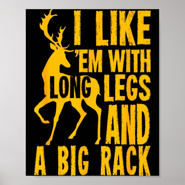 Affiche Citation drôle de chasse au cerf pour les chasseur (Devant)