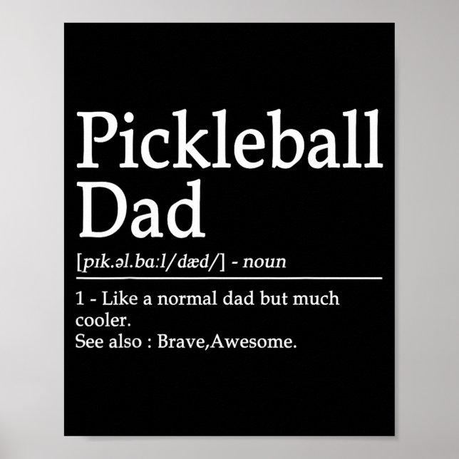 Affiche Citation drôle de Ckleball pour papa Définition Pa (Devant)