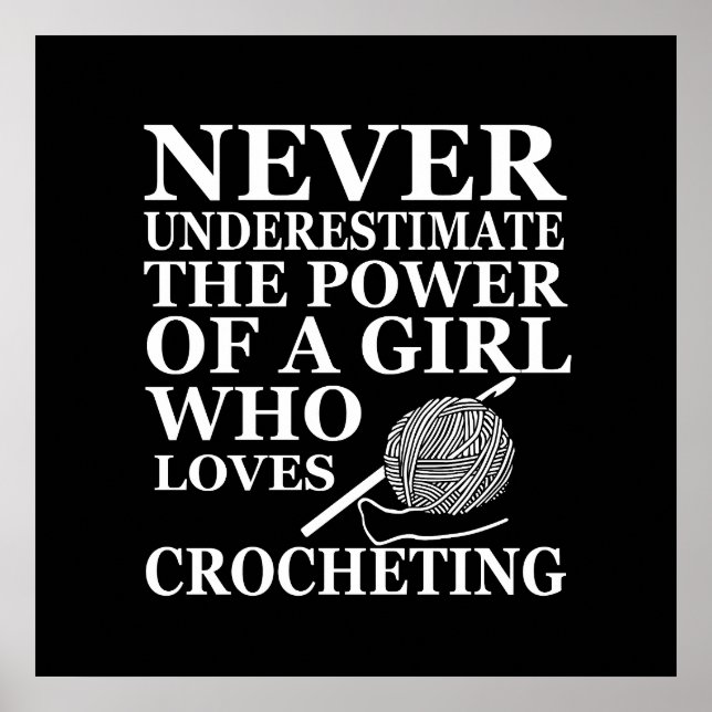 Affiche Citation drôle de crochet cadeau de crocheteurs (Devant)